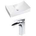American Imaginations 26W Above Counter White Vessel Hole Center Faucet (AI-14977)