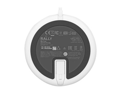 Logitech Rally Mic Pod Active Noise Canceling Microphone, White (952-000038)