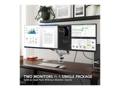 ViewSonic Dual Pack Head-Only 24" 60 Hz LED Monitor, Black (VG2455_56A_H2)