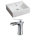 American Imaginations 21W Wall Mount White Vessel Hole Center Faucet (AI-17855)