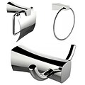 American Imaginations Towel Ring, Toilet Paper Holder and Robe Hook Accessory Set (AI-13416)