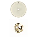 American Imaginations 15.5W CUPC Round Undermount Sink Set in Biscuit - Gold Hardware (AI-20499)