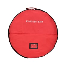 Fraser Hill Farm Holiday 30 Heavy-Duty Storage Bag for Medium Christmas Wreaths and Garlands, Red (