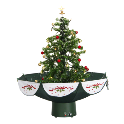 Fraser Hill Farm Let It Snow Series 29" Musical Christmas Tree with Star Topper and Base, Green (FSTR029A-GN)