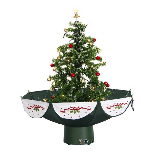 Fraser Hill Farm Let It Snow Series 29 Musical Christmas Tree with Star Topper and Base, Green (FSTR029A-GN)