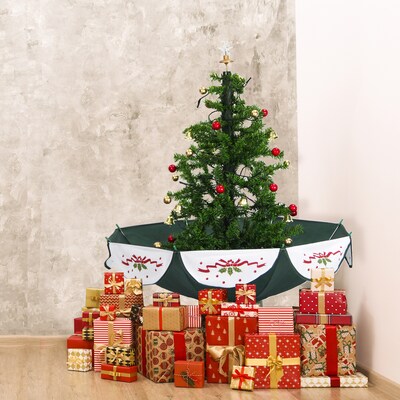 Fraser Hill Farm Let It Snow Series 29" Musical Christmas Tree with Star Topper and Base, Green (FSTR029A-GN)