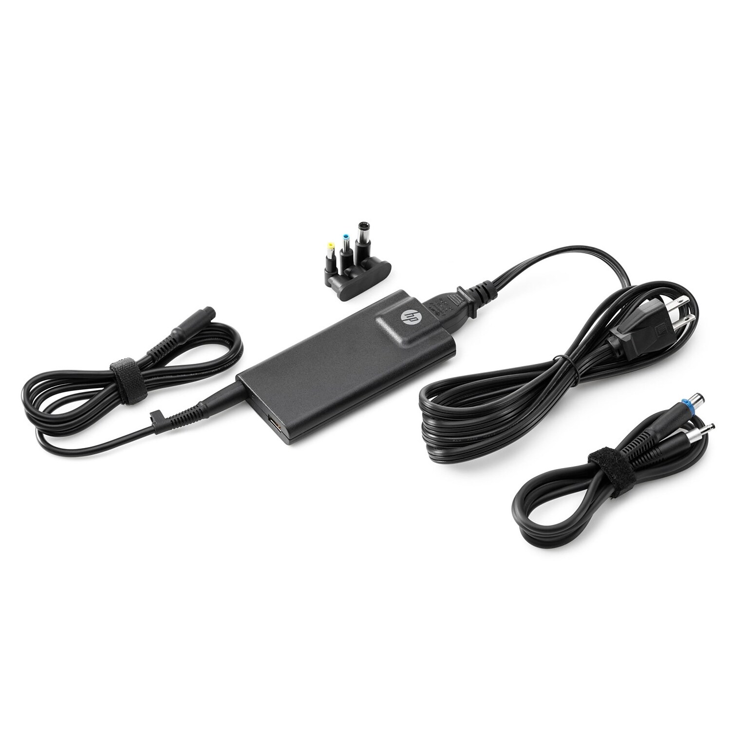 HP Slim USB AC Adapter with Dual-Charging, 65W, Black (G6H47AA#ABA)