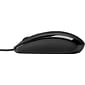 HP X500 Wired Ambidextrous Optical USB Mouse, Black (E5E76AA#ABA)