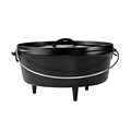 Lodge Cast Iron Camp Dutch Oven 12 Inch / 6 Quart Black L12CO3