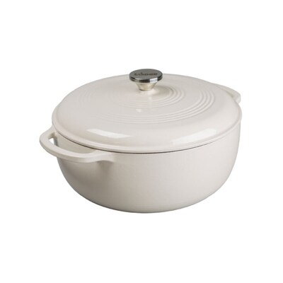 Lodge Enameled Cast Iron Dutch Oven 7.5 Quart Oyster EC7D13