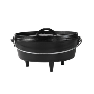 Lodge Cast Iron Deep Camp Dutch Oven 14 Inch / 10 Quart Black L14DCO3