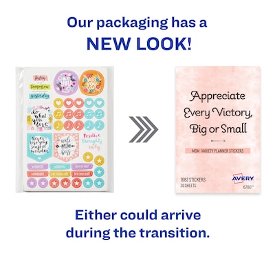 Avery Variety Pack Planner Stickers, Assorted Colors, 1,820/Pack (6780)