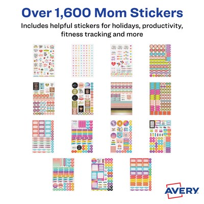 Avery Planner Stickers Variety Pack, 1,682 Stickers, Calendar Stickers, Decorate Planners and Journals (6780)