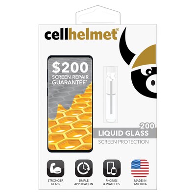 cellhelmet Liquid Glass Screen Protector for Phones and Watches with Glass Screens (200 Screen Repair Coverage), (LSP-PHONE-200)