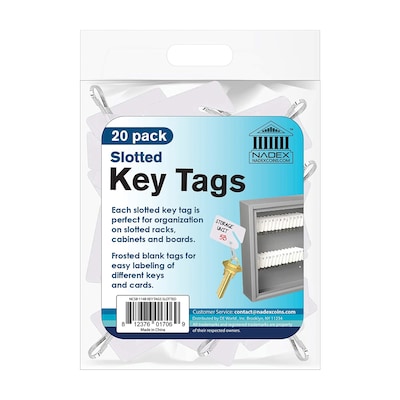 Nadex Coins Slotted Key Tags, 20 Pack, (NCS8-1148)