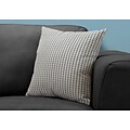 Monarch Specialties 18 x 18 Polyester Black,Light Grey Accent Pillow (I 9236)