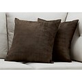 Monarch Specialties 18 x 18 Polyester Brown Accent Pillow, Set of 2 (I 9251)