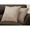Monarch Specialties 18 x 18 Polyester Taupe Accent Pillow, Set of 2 (I 9255)
