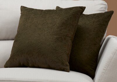 Monarch Specialties 18 x 18 Polyester Green Accent Pillow, Set of 2 (I 9263)