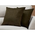 Monarch Specialties 18 x 18 Polyester Green Accent Pillow, Set of 2 (I 9263)