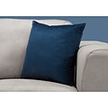 Monarch Specialties 18 x 18 Polyester Blue Accent Pillow (I 9282)