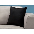 Monarch Specialties 18 x 18 Polyester Black Accent Pillow (I 9286)