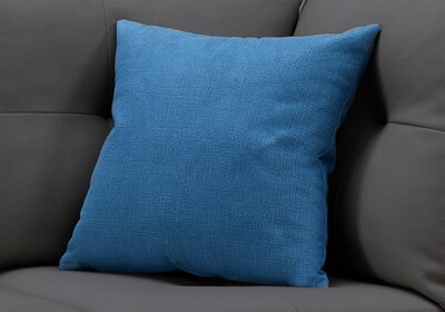Monarch Specialties 18 x 18 Polyester Blue Accent Pillow (I 9290)