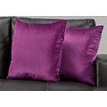 Monarch Specialties 18 x 18 Polyester Purple Accent Pillow, Set of 2 (I 9303)