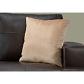 Monarch Specialties 18 x 18 Polyester Beige Accent Pillow (I 9310)