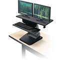 Balt Desktop Riser Sit to Stand Workstation, Black, 21.5 - 36.7H x 35.5W x 23D (91106)