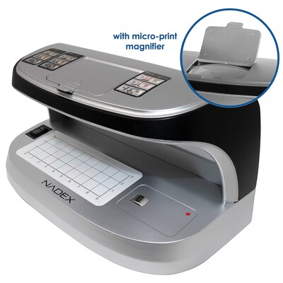 Nadex Coins V27 Desktop UV Counterfeit Detector with Micro Print Magnifier (NCC1-1142)