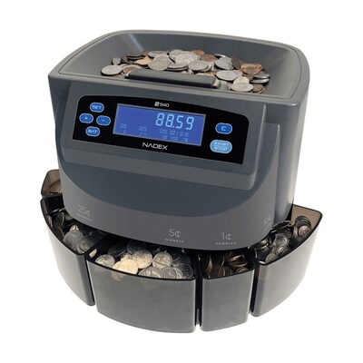 Nadex Coins S540 Coin Sorters, 5 Compartments, Black (NWHNCS81109)