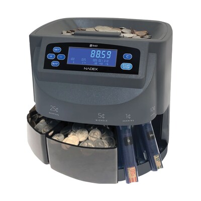 Nadex Coins S540 Coin Sorters, 5 Compartments, Black (NWHNCS81109)