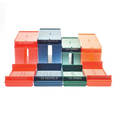 Nadex Coins Rolled Coin Storage Boxes and Trays, 8-Piece Set (NCS8-9999997685)