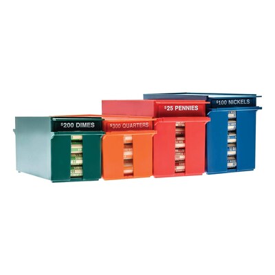 Nadex Coins Rolled Coins Storage Boxes with Lockable Covers (NCS8-1008)