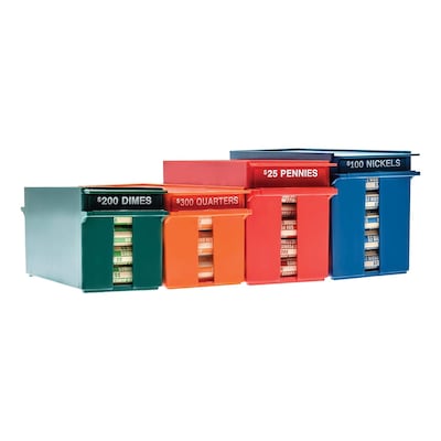 Nadex Coins Rolled Coins Storage Boxes with Lockable Covers (NCS8-1008)