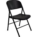 Advantage Black Poly Folding Chair, Oversized (FCIM-BB)