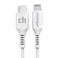 cellhelmet Charge and Sync USB-C to Lightning Round Cable, 10 Feet (CABLE-R-LIGHT-TYPE-C-10)