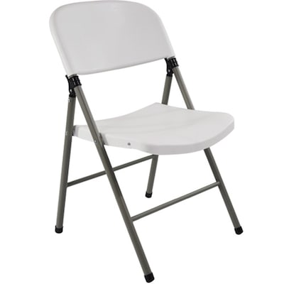 Advantage White Poly Folding Chair, Oversized (FCIM-WG)