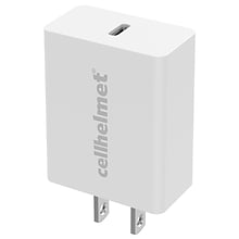 cellhelmet 20-Watt Single-USB Power Delivery Wall Charger with USB-C to Lightning Round Cable, 3 Fee