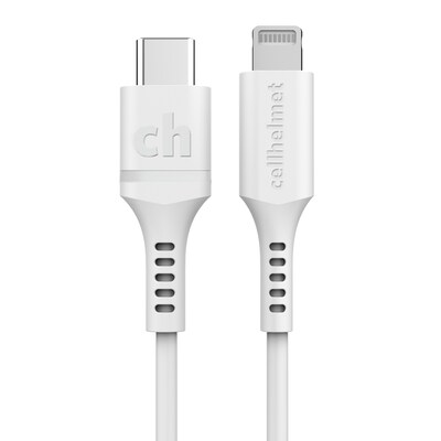 cellhelmet 20-Watt Single-USB Power Delivery Wall Charger with USB-C to Lightning Round Cable, 3 Feet (WALL-PD-20W+R-LIGHT)