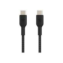 Belkin BOOST CHARGE 6.56 USB Type-C to Type-C Power Cable, Male to Male, Black (CAB004BT2MBK)