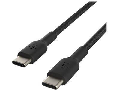 Belkin BOOST CHARGE 6.56' USB Type-C to Type-C Power Cable, Male to Male, Black (CAB004BT2MBK)