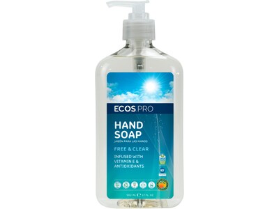 ECOS PRO Free & Clear Liquid Hand Soap, Unscented, 17 FL. Oz. (PL9663/06)