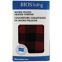 BIOS Living Micro Plush Electric Throw (Buffalo Plaid), (57108)