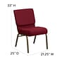 Flash Furniture HERCULES Series Fabric Church Stacking Chair, Burgundy/Gold Vein Frame (FCH2214GV369)