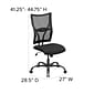Flash Furniture HERCULES Series Armless Ergonomic Mesh Swivel Big & Tall Executive Office Chair, Black (WL5029SYG)
