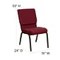 Flash Furniture HERCULES Series Fabric Stacking Church Chair, Burgundy/Gold Vein Frame (XCH60096BY)