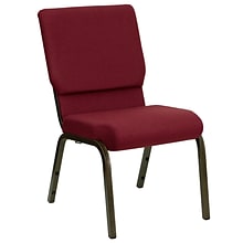 Flash Furniture HERCULES™ Fabric Stacking Church Chair With 4 1/4T Seat, Gold Vein