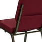 Flash Furniture HERCULES™ Fabric Stacking Church Chair With 4 1/4"T Seat, Gold Vein